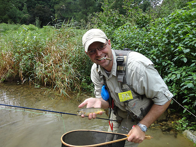 DSC01044.jpg -                                Gary with his Brookie 