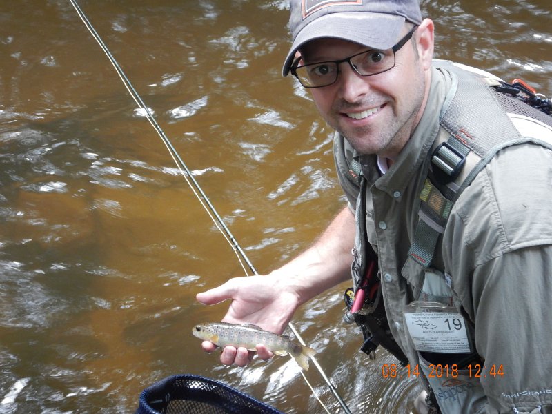 $Clarks Creek-011$.jpg - No, the fish wasn't big but we take anything we could get with fishing this tough.