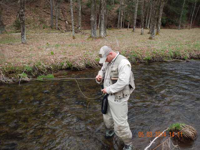 DSCN0577.jpg -                                Dave with a fish from the same run.