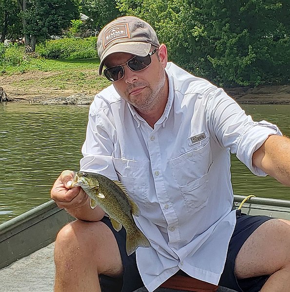 $Juniata1012$ (2).jpg - Don't let the look fool you, he was happy to get the fish.