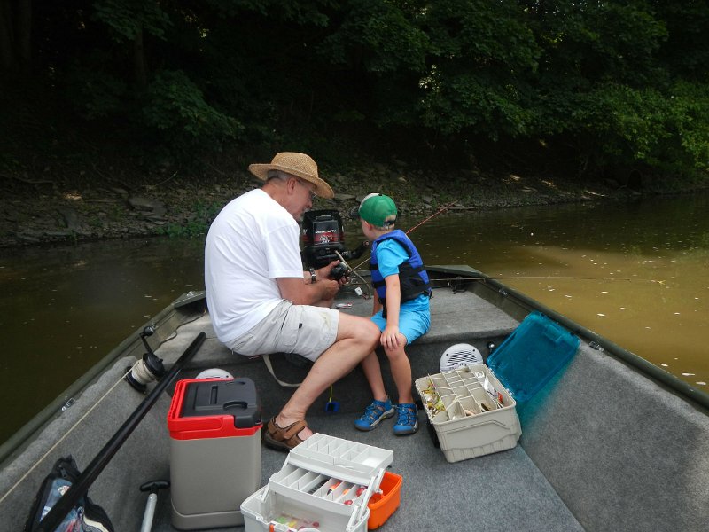 $Juniata3007$.jpg - A lesson on the finer points of fishing. 