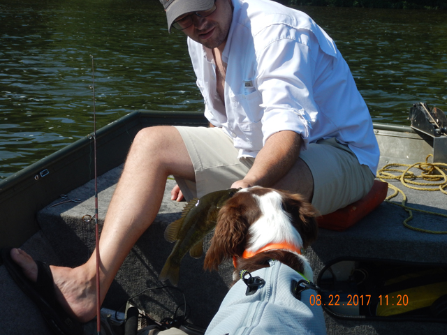 DSCN2346.jpg -                                Sunny gets to inspect each fish we catch.