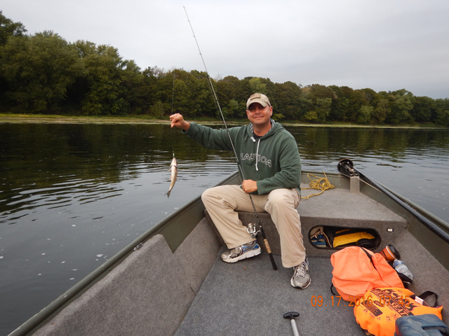 DSCN1670.jpg -                                Dave struck first with this nice size chub.