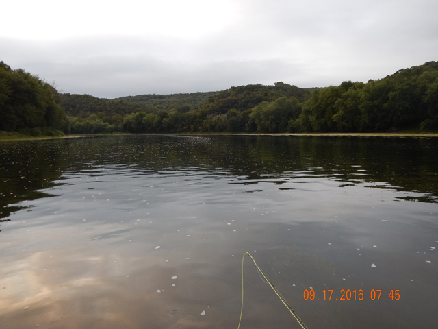 DSCN1672.jpg -                  Even with the low water, the sky stayed cloudy, for the most part, which made the fishing pleasant.              