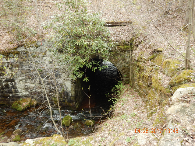 DSCN1946.jpg - Here is where Leslie goes under the rail and trails and dumps into the Lehigh River.                               