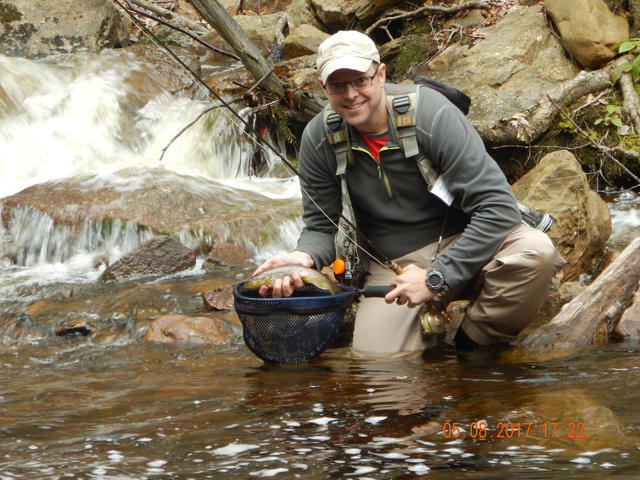 DSCN1980.jpg - And he did not.  Turns out to be a nice brown.  Stocked fish but nice nonetheless.                               
