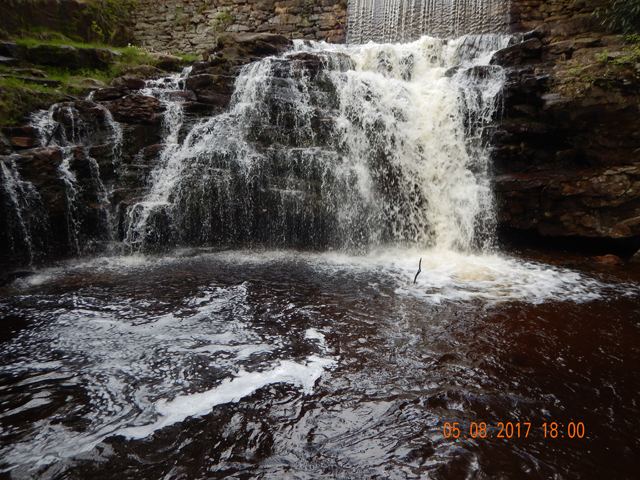 DSCN1985.jpg - Falls directly below the dam. Lots of water in the stream.                               