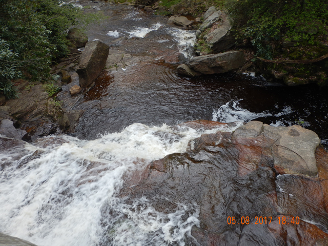 DSCN1988.jpg -                                Looking down from the dam to the stream below.
