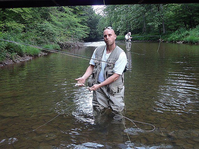 DSC00178001.jpg - Dave got a nice Brookie