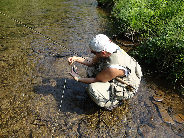 DSC00901.jpg - Dave with a wild trout