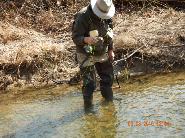 DSCN0848.jpg -                                Ed caught a fish...not a trout, but a fish nonetheless.